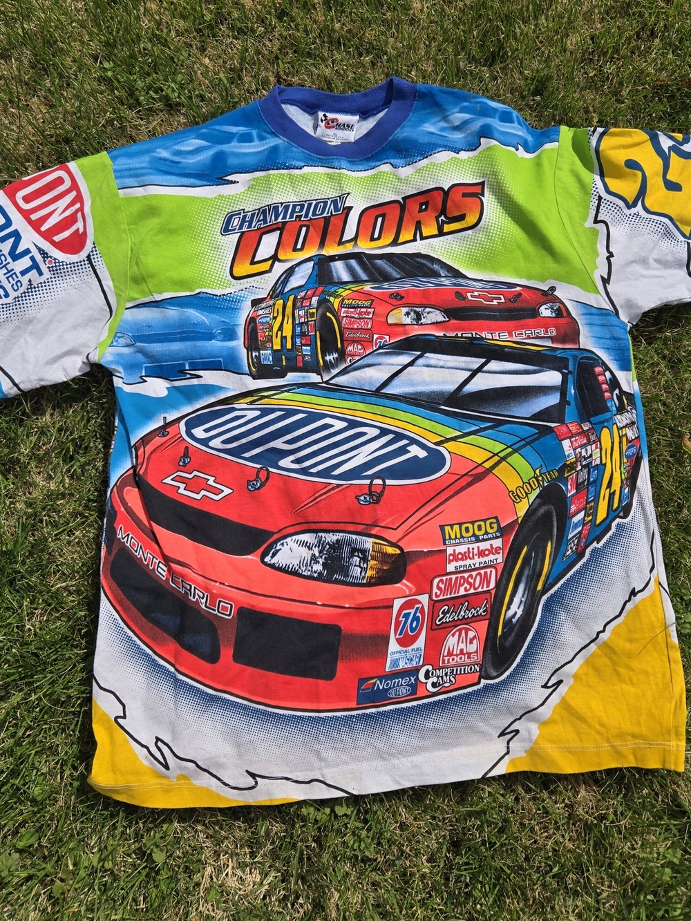 The Vintage 1999 NASCAR All Over Print AOP Jeff Gordon T Shirt in Men's XLarge